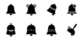 铃铛剪影图标