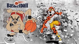 篮球涂鸦背景 工装背景墙