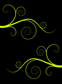 黄色卷卷花纹素材