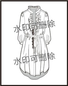服装设计连衣裙女装