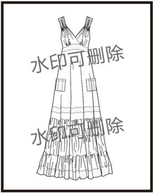 服装设计连衣裙女装