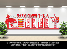 四个伟大文化墙