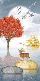 高升发财树客厅玄关