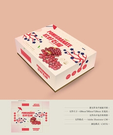 软籽石榴包装 平面图