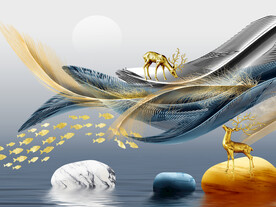 背景墙 三联画 晶瓷画