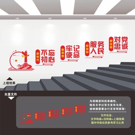 党建楼梯楼道文化墙