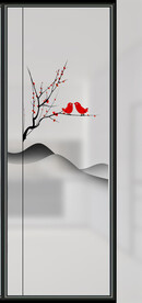 高清分层彩白彩平开门写真图