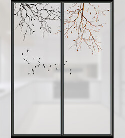 高清分层彩白彩透明底推拉门