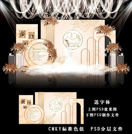 香槟色婚礼效果图