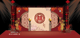 中式简约婚礼效果图