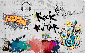 工装涂鸦背景墙画