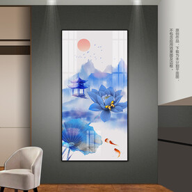 新中式水墨山水画客厅玄关装饰画