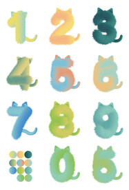 卡通毛绒数字