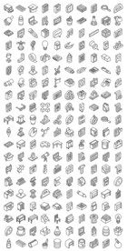 200个教育学校立体图标