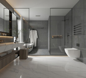 仿古砖瓷砖空间效果图