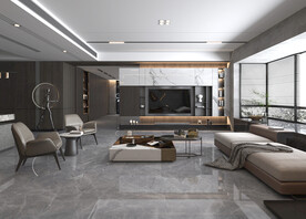 仿古砖瓷砖空间效果图