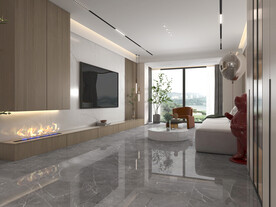 仿古砖瓷砖空间效果图