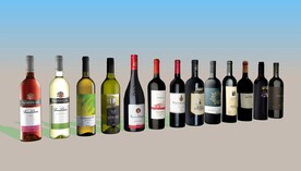 葡萄酒瓶su模型