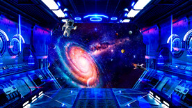 3d宇航员太空舱背景墙