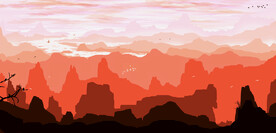 鸿运当头意境水墨山水画