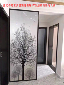 高清分层透明底彩彩釉玻璃写真图