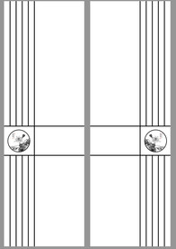 高清分层透明底彩白彩推拉门写真