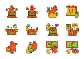 万圣节幽灵图标