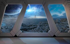 科幻星空背景墙图片