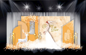 橘黄色泰式婚礼效果图设计