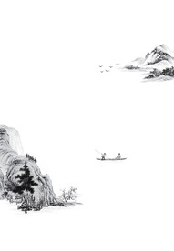 高清分层山水推拉门写真图