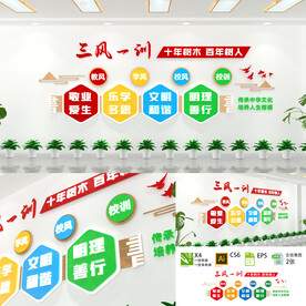 一训三风文化墙