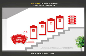 楼道党史学习文化墙