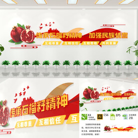 石榴籽精神文化墙