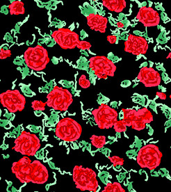 红色玫瑰碎花 无缝衔接
