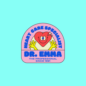 复古插画卡通标签素材系列