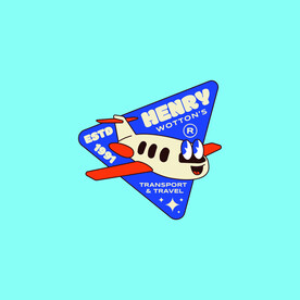 复古插画卡通标签素材系列