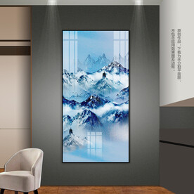 雪山玄关装饰画客厅背景画床头画