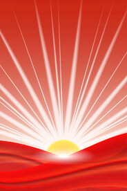 红旗太阳光线红色舞台展板背景图