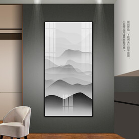 禅意山水画客厅玄关装饰画挂画