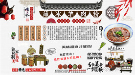 薄冰羊肉粉背景墙