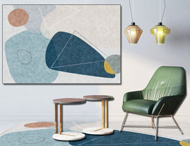 现代轻奢简约高档几何客厅地毯