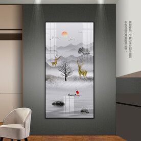 水墨风客厅玄关卧室装饰画挂画