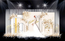 香槟色韩式婚礼效果图