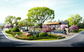 乡村游园效果图