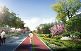城市绿道效果图