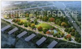 树林公园鸟瞰效果图