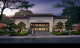 古建造型松黄昏