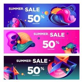 新潮抽象通用百搭打折条幅系列