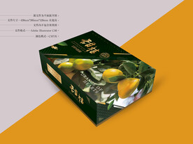 橘子盒包装 平面图