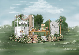 户外婚礼甜品区